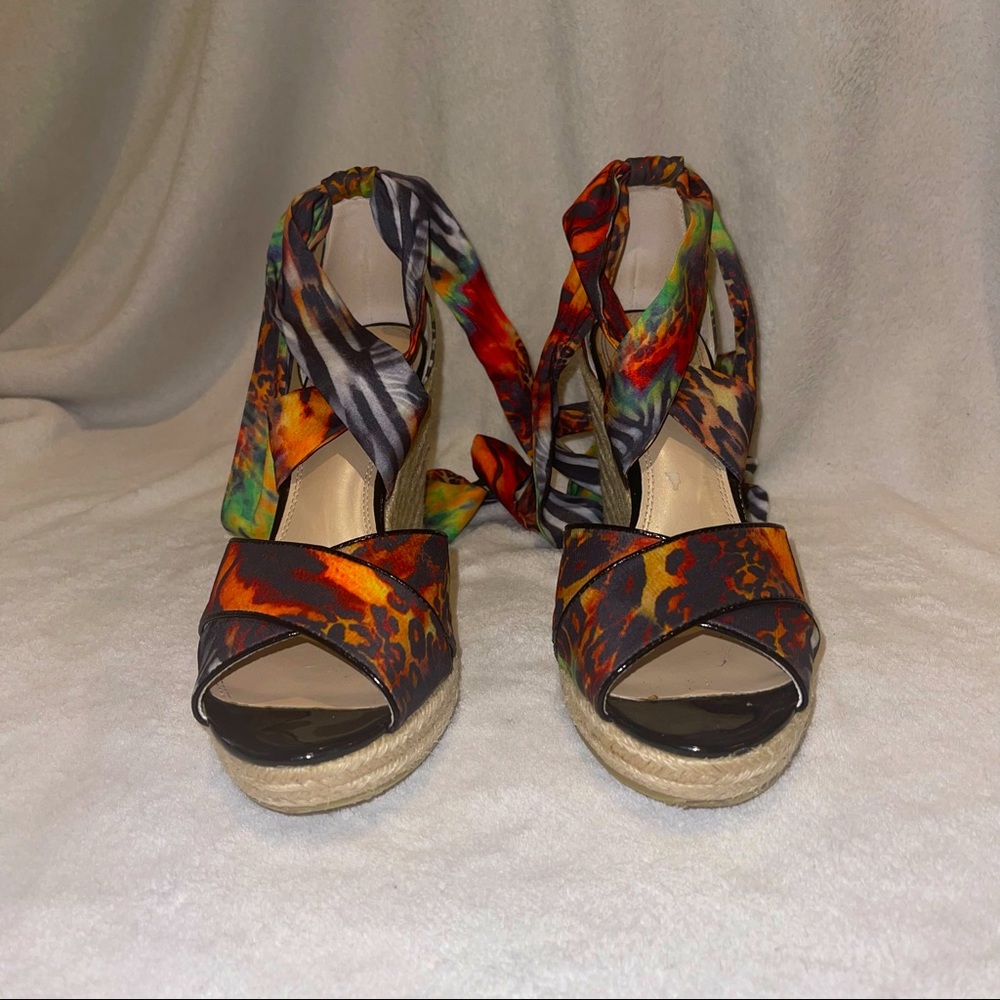 Ankle Wrap Espadrille Wedge Sandal